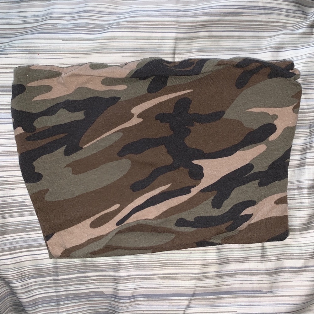 Fashion Nova army print bandeau top